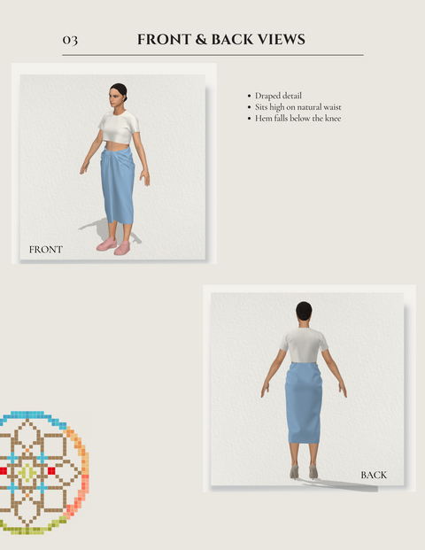 EM Twisted Skirt Patterns