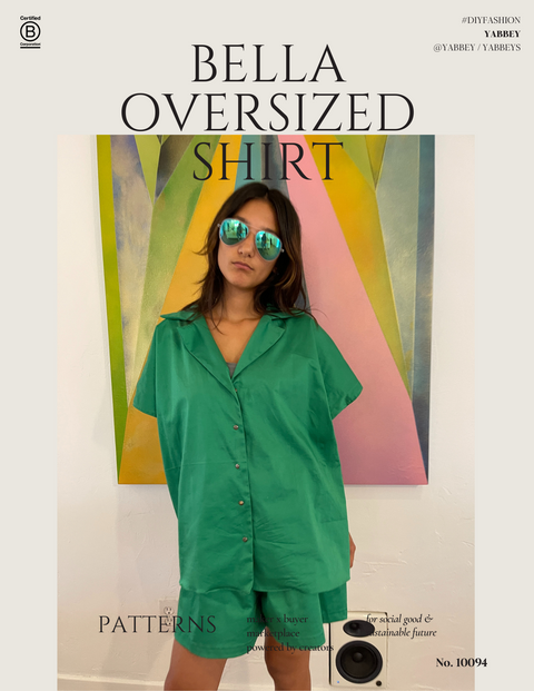 Bella Short Sleeve Oversized Shirt Patterns