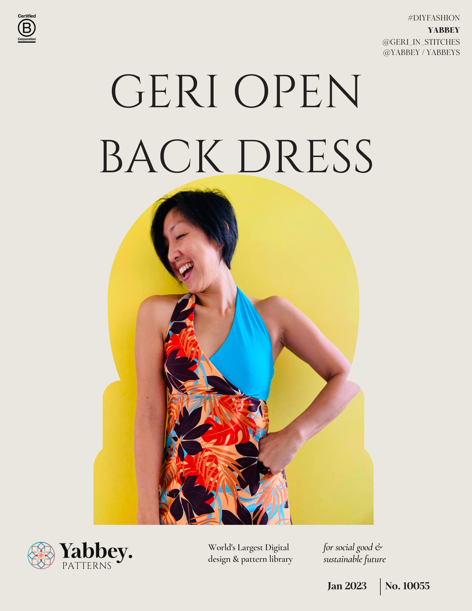 Geri Open Back Dress Patterns Yabbey Geri Open Back Dress Patterns Yabbey