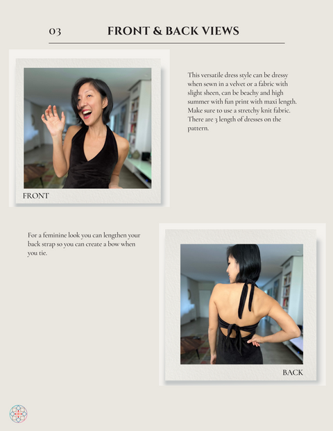 Geri Open Back Dress Patterns