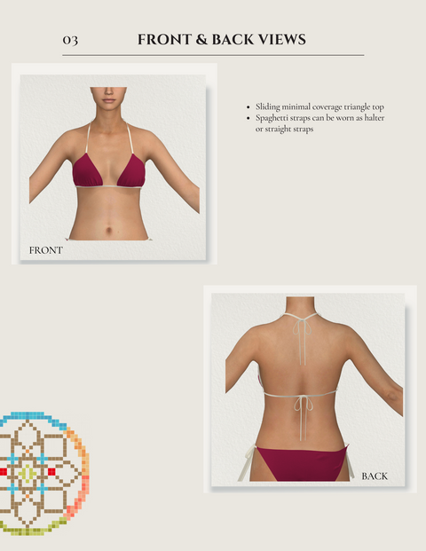 Serena Triangle Bikini Top Patterns