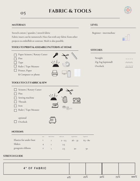 Bisectional Bra Patterns