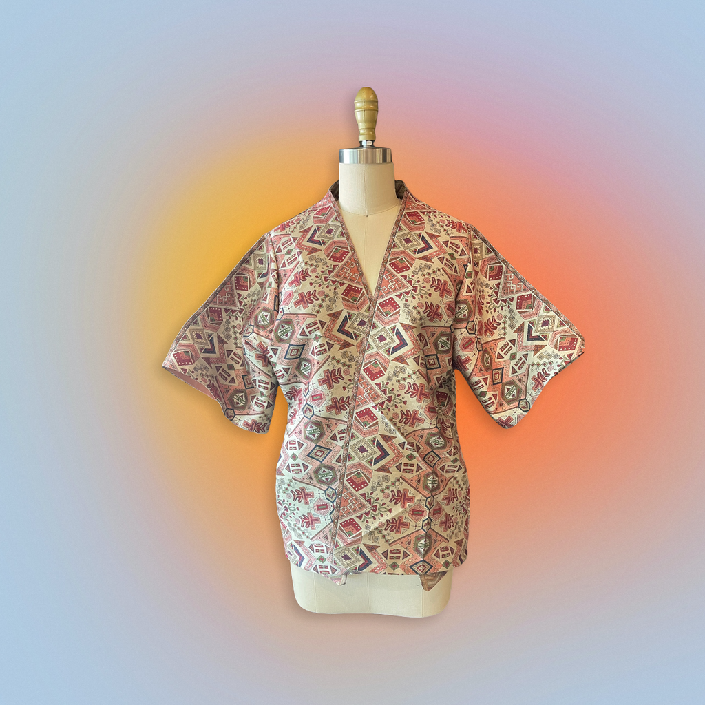 Retro Sewing Pattern Paper Brown Paper DIY Yukata Kimono Jacket