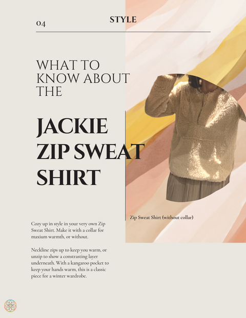 Jackie Zip-up Sweat Shirt Patterns
