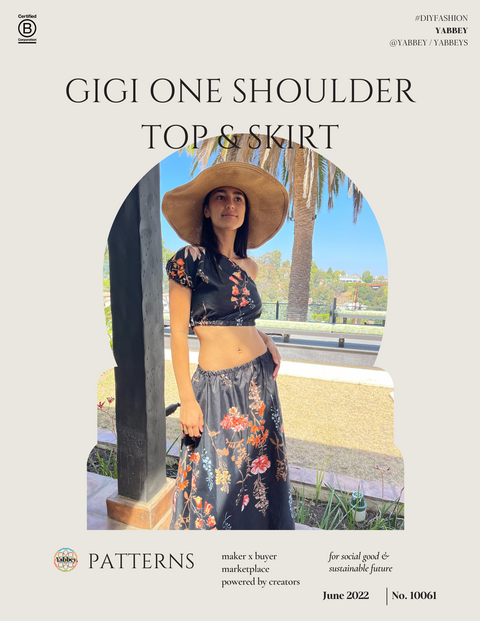 Gigi One Shoulder Top and Skirt Patterns