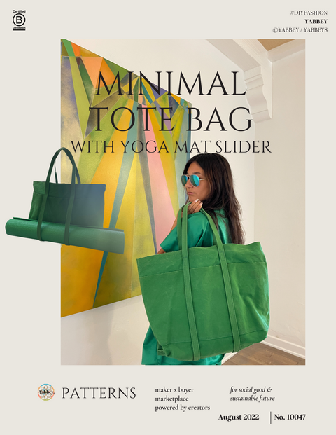 Minimal Tote Bag with Yoga Slider Patterns