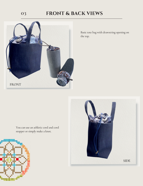 Machi Bag and Bottle Holder Patterns