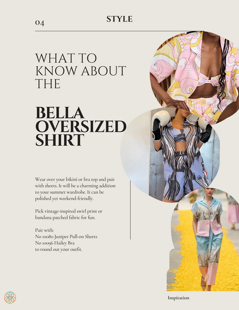 Bella Short Sleeve Oversized Shirt Patterns