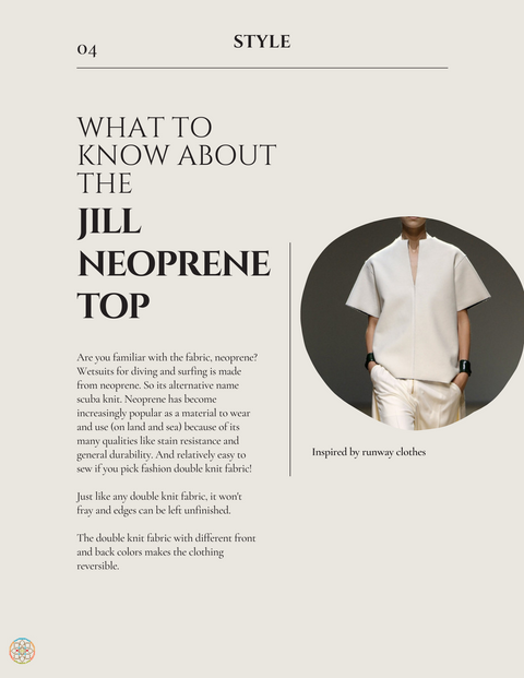 Jill Neoprene Top Patterns