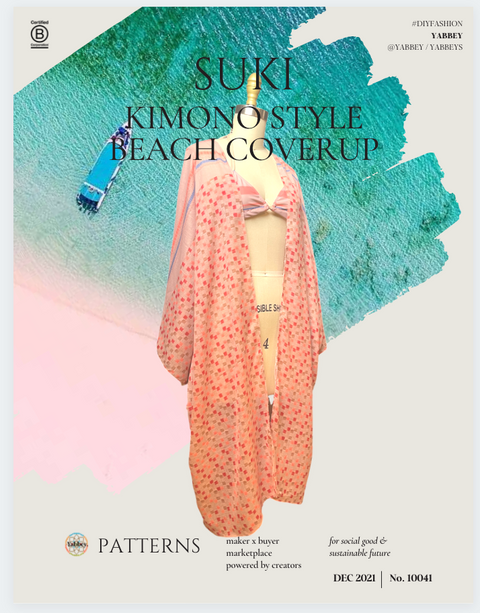 Suki Kimono Style Beach Cover Up Patterns