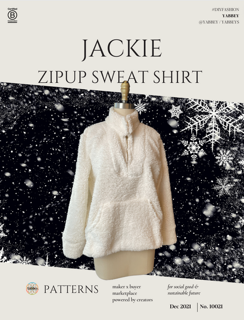 Jackie Zip-up Sweat Shirt Patterns